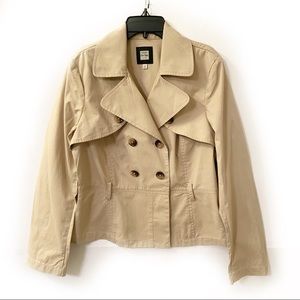 Old Navy Double Breasted Cotton Khaki Peacoat